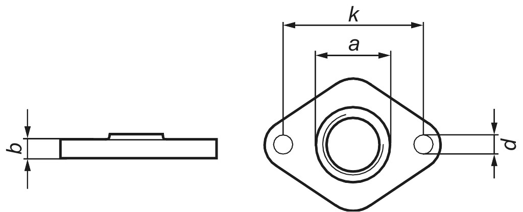 GF  326  Gewindeflansch 2    " verzinkt